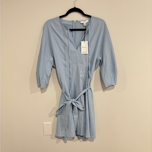 NWT Reiss Frieda Linen Blend Dress - Picture 2 of 6
